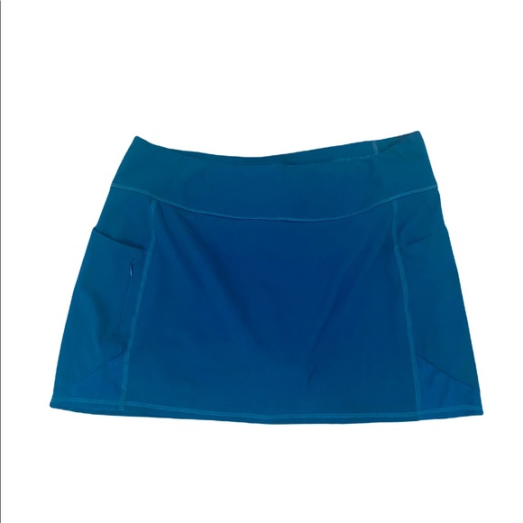 Athleta Pants - ATHLETA Skort {L} Teal 16-in Hand Pockets